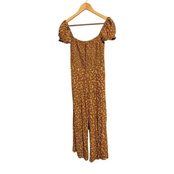 Faithful The Brand Della Jumspuit in Chocolate Nicasia Floral Size 4 G - Picture 2 of 12